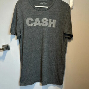 💥Lucky Brand Johnny Cash Man In Black S/S T-Shirt Gray LG “CASH”